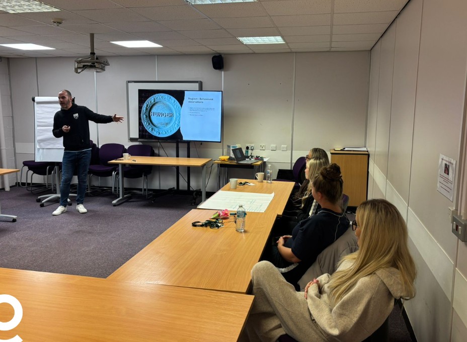 Care team gathered for a training session
