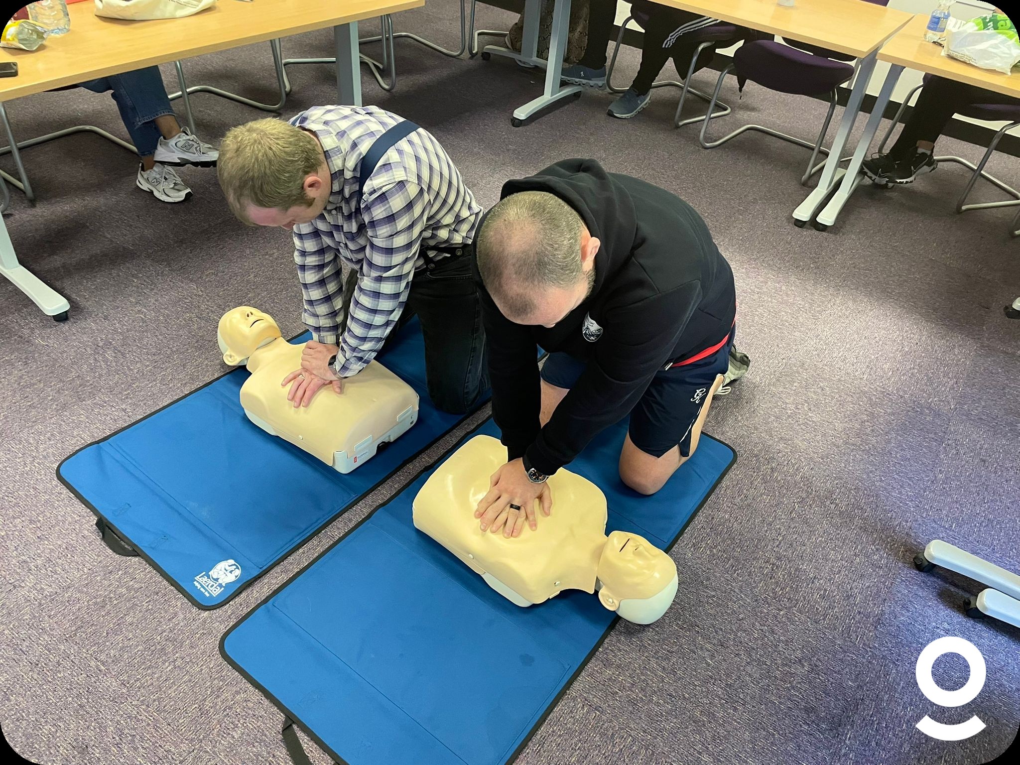 Care team in a group training session
